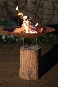 RedFire Fire Pit Logger Medium met houten standaard