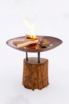 RedFire Fire Pit Logger Medium met houten standaard