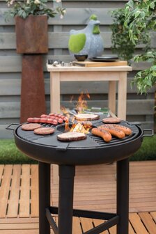 Firepit Palau met gietijzeren plancha ring