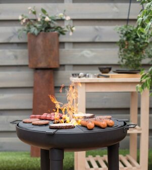 Firepit Palau met gietijzeren plancha ring