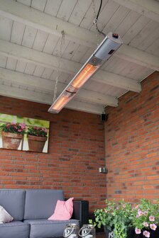 Sunred Terrasverwarmer Ultra Hangend/Wand Zilver 3000 Watt