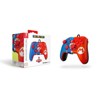 PDP Gaming Faceoff Deluxe+ Audio Wired Controller - Mario