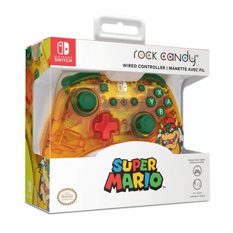 PDP Gaming Rock Candy Wired Controller - Lemon Bomb Bowser