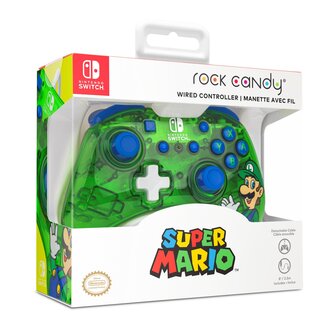 PDP Gaming Rock Candy Wired Controller - Luigi Lime