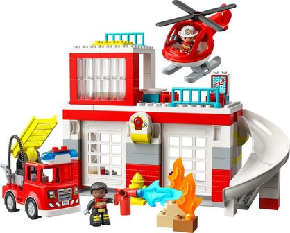 DUPLO Brandweerkazerne en Helikopter