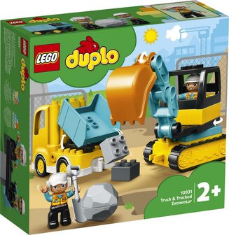 LEGO DUPLO Truck en Graafmachine met rupsbanden