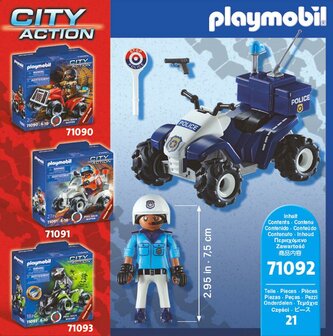 Playmobil City Action Politie - Speed Quad