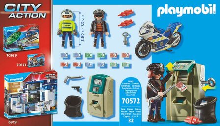 Playmobil City Action Politie achtervolging van de geldrover