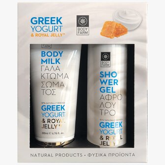 Douchegel en bodylotion cadeauset Greek Yogurt &ndash; 2 delig