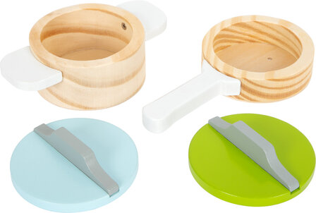 Houten Kookgerij en Servies Set, 15dlg.