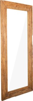 Rechthoekige Spiegel met Houten frame 180cm