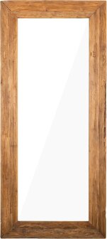 Rechthoekige Spiegel met Houten frame 140cm