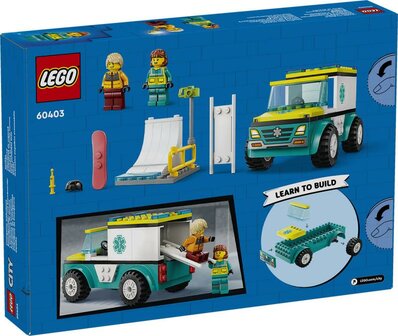 LEGO City voertuigen Ambulance en snowboarder