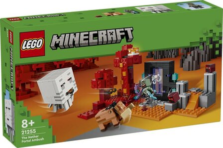 LEGO Minecraft Hinderlaag bij het Nether-portaal