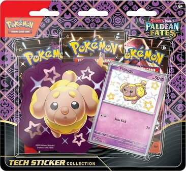 Pokemon Paldean Fates Tech Sticker Collection &ndash; Shiny Fidough