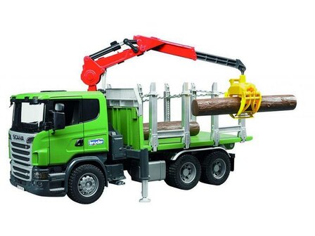 Bruder Scania R-series Timber truck with loading crane