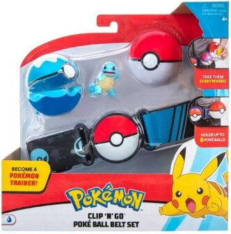 Pokemon Clip n Go Belt Set Dive and Poke Ball Squirtle