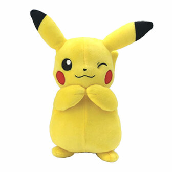 Pok&eacute;mon Knuffel Pluche - Pikachu Knipoog, 20cm