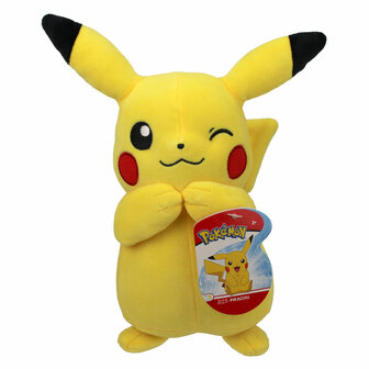 Pok&eacute;mon Knuffel Pluche - Pikachu Knipoog, 20cm