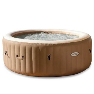 Intex PureSpa Jacuzzi Bubble Massage 4 pers. 196 cm + energy efficient afdekzeil