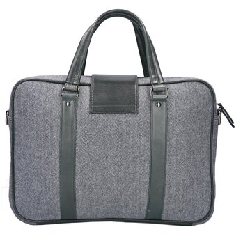 Thomas - Tweed Laptop Bag Blauw