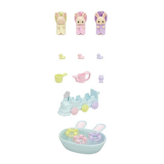 Sylvanian Families Drieling BABY Creme Konijn Badspeelset