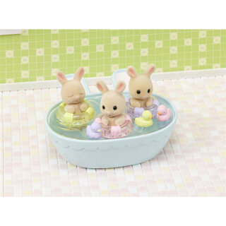 Sylvanian Families Drieling BABY Creme Konijn Badspeelset