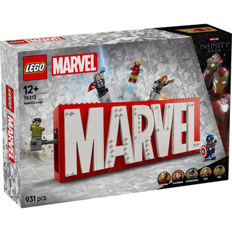 LEGO Super Heroes Marvel MARVEL logo en minifiguren