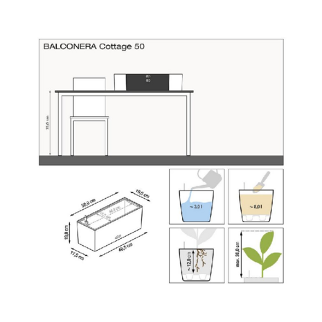 Lechuza Balconera Cottage 50 Wit