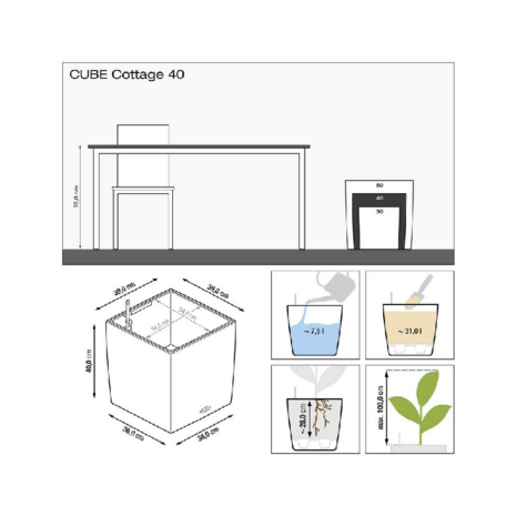 Lechuza Cube Cottage 40 Mokka