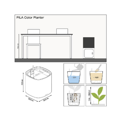 Lechuza Pila Planter Color 35 Pastel Groen