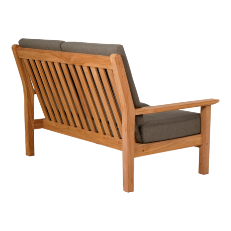 Loungebank Teak 124cm inclusief Kussens