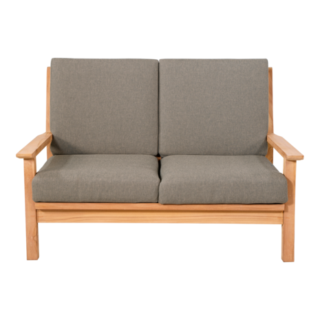 Loungebank Teak 124cm inclusief Kussens