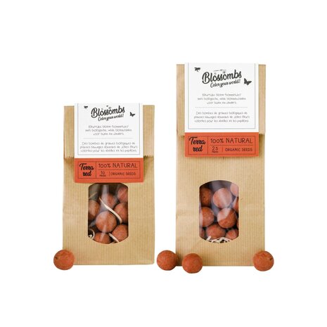 Blossombs Kraftzak met 10 Blossombs Terra Red (Terracotta Rood) 