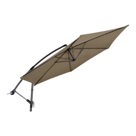 Gemini zweefparasol taupe 3 m