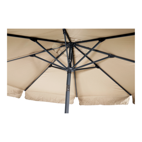 Libra parasol met volant ecru 3 m