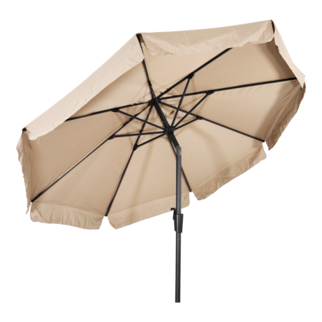 Libra parasol met volant ecru 3 m