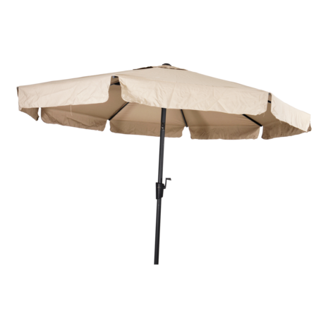 Libra parasol met volant ecru 3 m