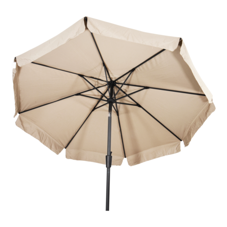 Libra parasol met volant ecru 3 m