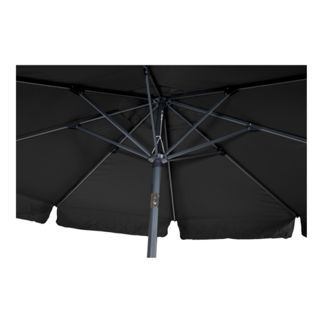 Libra parasol met volant zwart 3 m