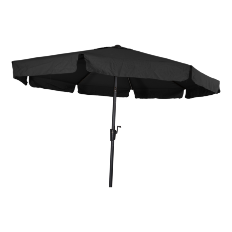 Libra parasol met volant zwart 3 m