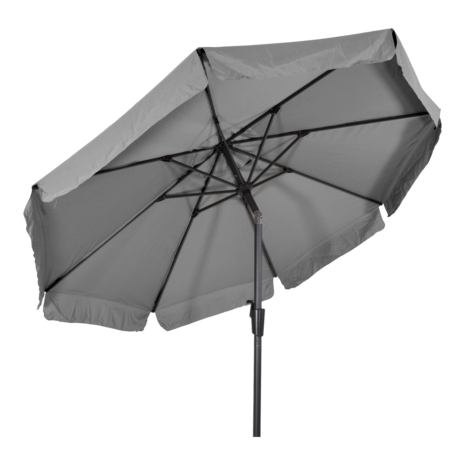 Libra parasol met volant grijs 3 m