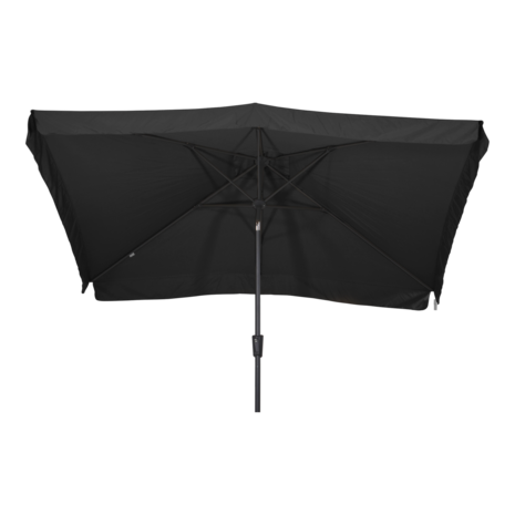 Libra parasol met volant zwart 3x2 m