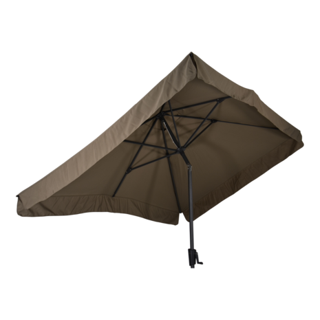 Libra parasol met volant taupe 3x2 m