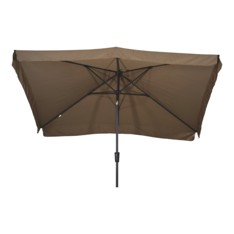 Libra parasol met volant taupe 3x2 m