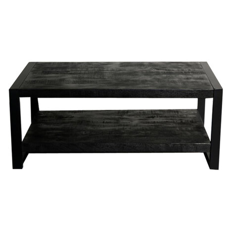 Koffietafel Britt Zwart met extra plank 110cm