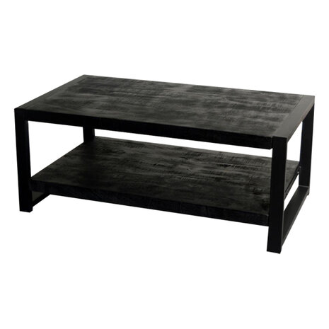 Koffietafel Britt Zwart met extra plank 110cm