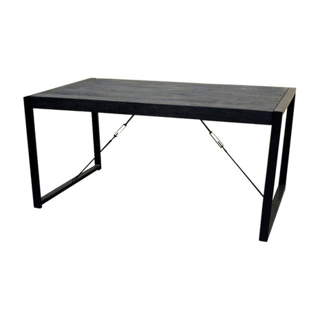 Eettafel Britt Zwart 160cm