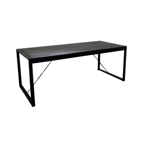 Eettafel Britt Zwart 200cm