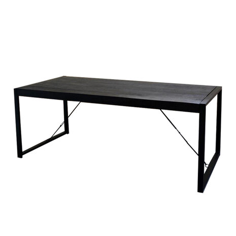 Eettafel Britt Zwart 200cm